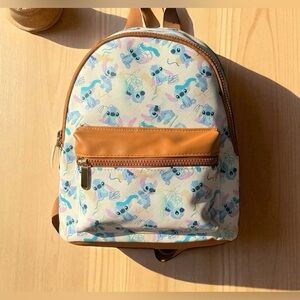 Disney Bioworld Stitch Character Small Blue And White Backpack